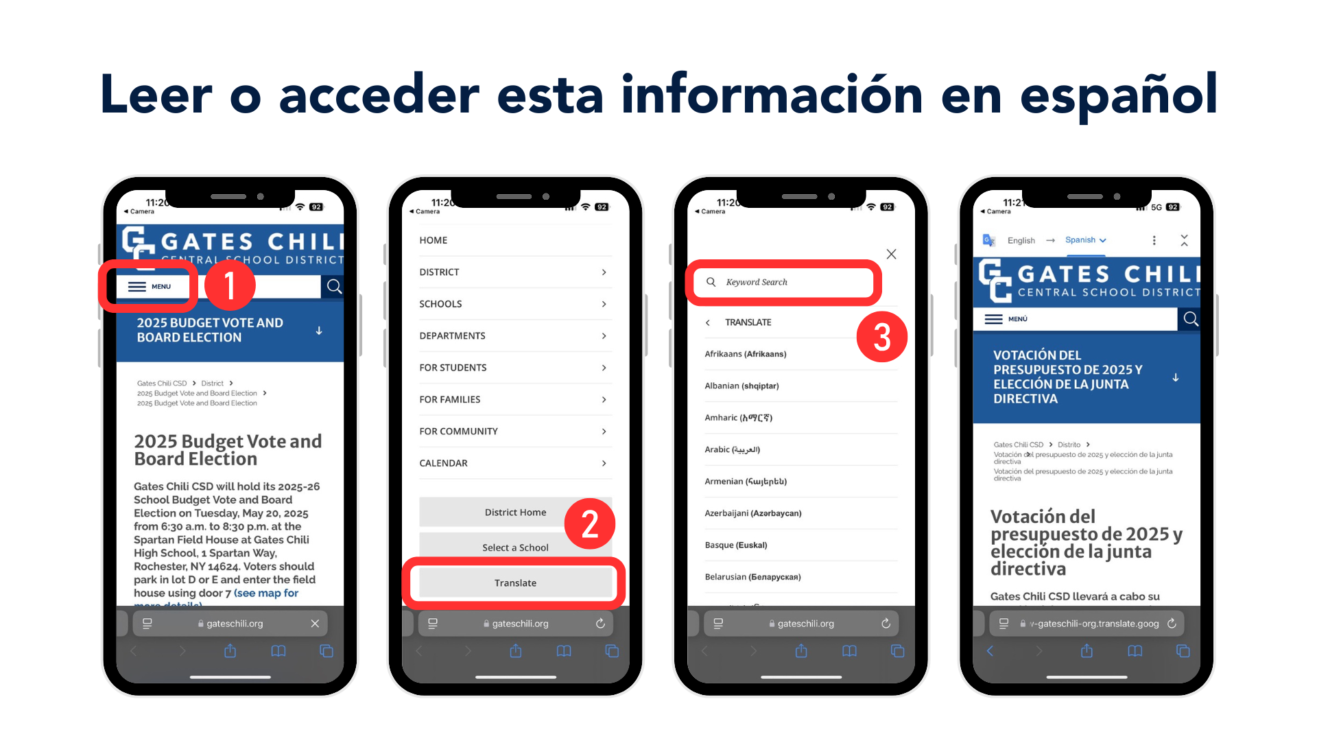 how to use the website translate feature mobile